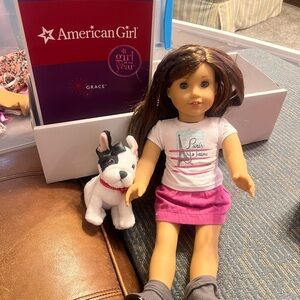 American Girl Doll Grace and Dog